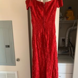 B Darlin Dresses - Lace floor-length gown with sequins! Worn once B Darlin Dresses - Lace floor-length gown with sequins! Worn once